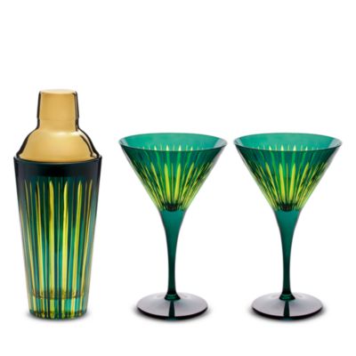 Prism Cocktail 3 Piece Set, Green