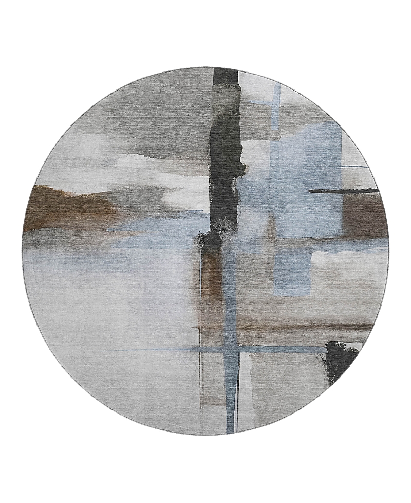 Dalyn Rug Company Dalyn Ravenna Washable Rn9 Round Area Rug, 8' X 8' In Brown