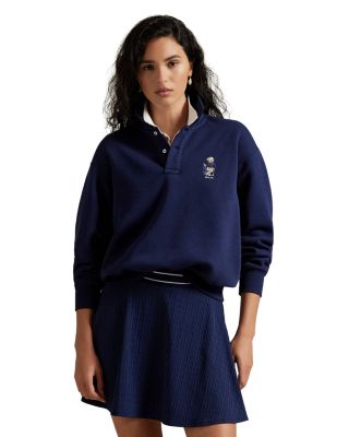 Polo Bear Fleece Long Sleeve Polo Shirt