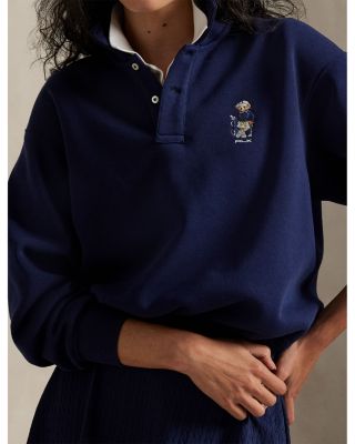 Polo Bear Fleece Long Sleeve Polo Shirt