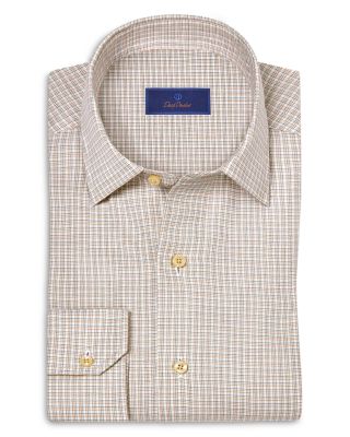 Cotton Cashmere Micro Check Sport Shirt