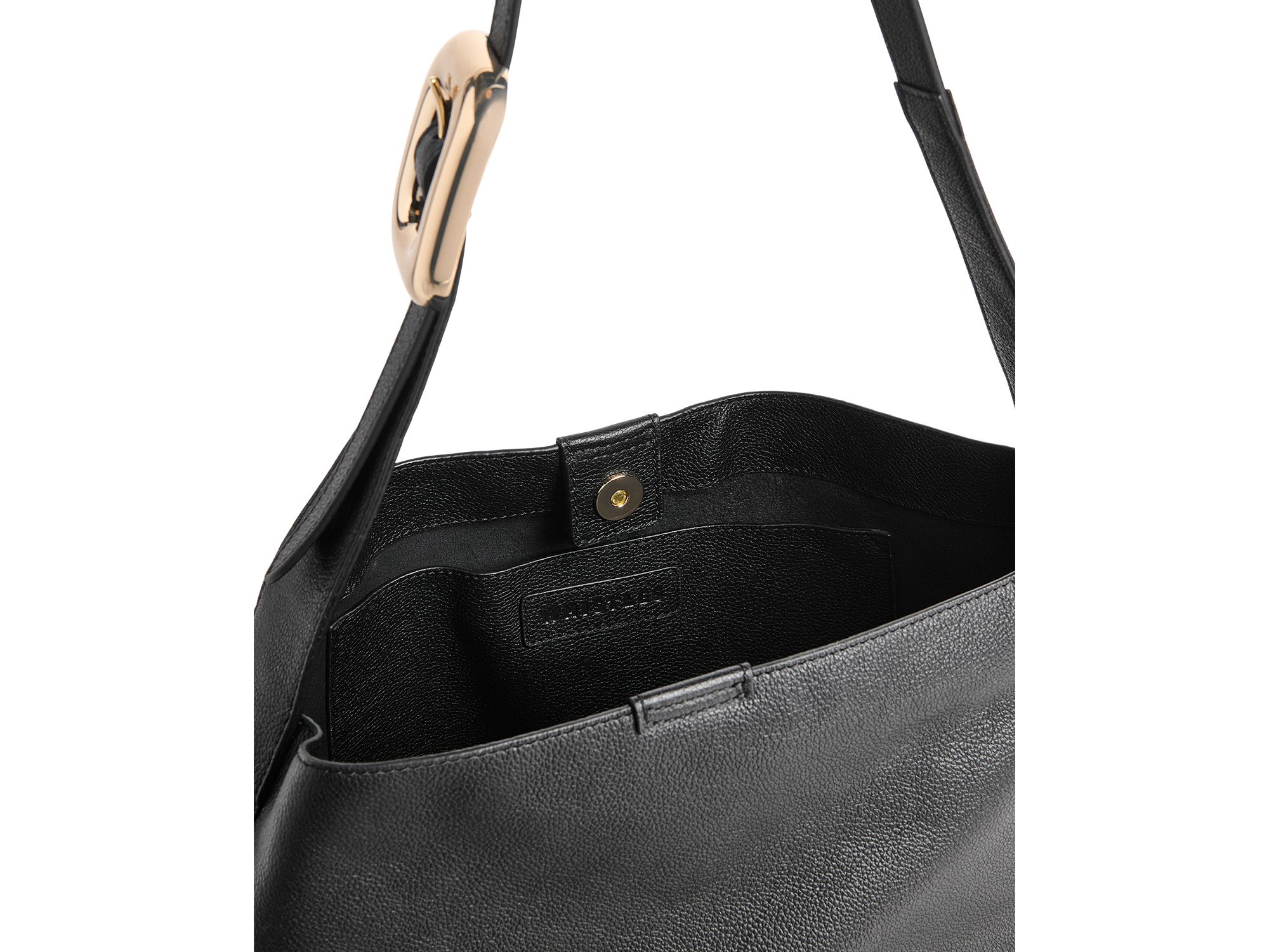 Mabel Buckle Detail Leather Tote Bag — Image 3