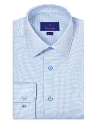 Slim Fit Stretch Twill Solid Dress Shirt 	