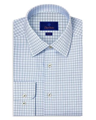 Trim Fit Printed Twill Dress Shirt