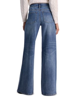 Chic High Rise Wide Leg Jeans in Brooklyn Blue