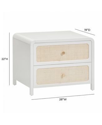 Patty Rattan 2 Drawer Nightstand