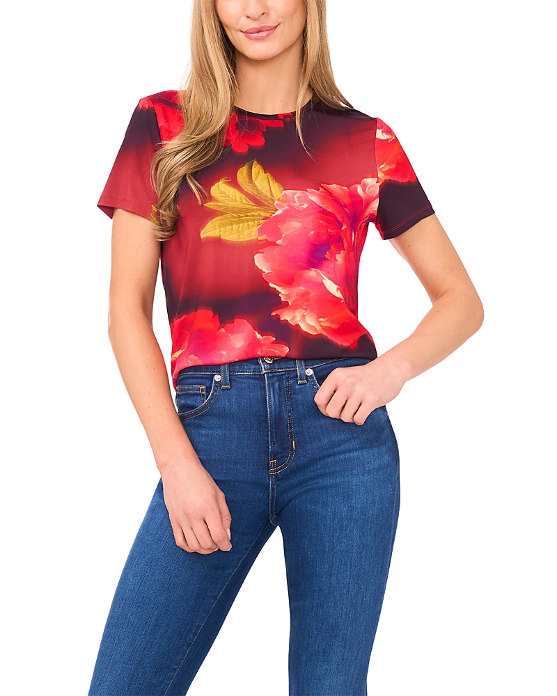 Ted Baker Printed Tee In Red