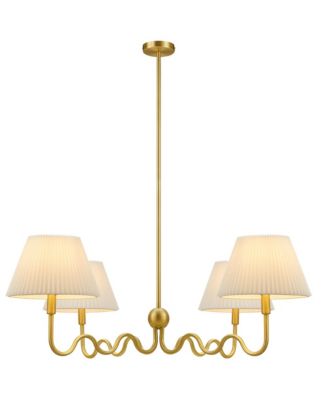 Wave Squiggle 4-Arm Pendant Light