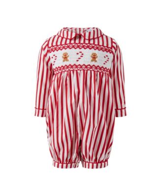 Boys' Candy Cane Smocked Babysui - Baby