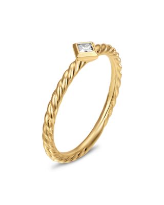 Petite Modern Renaissance&reg; Stack Ring in 18K Yellow Gold with Diamond, 4.9mm