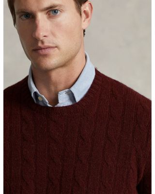 Cashmere Cable Knit Crewneck Sweater