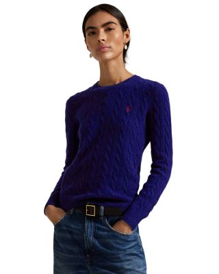 Cable Wool Cashmere Crewneck Sweater