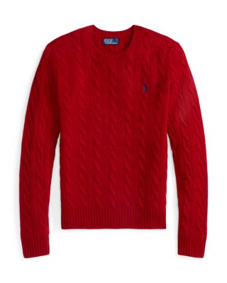 Cable Wool Cashmere Crewneck Sweater