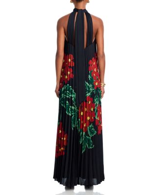 Lester Pleated Halter Dress