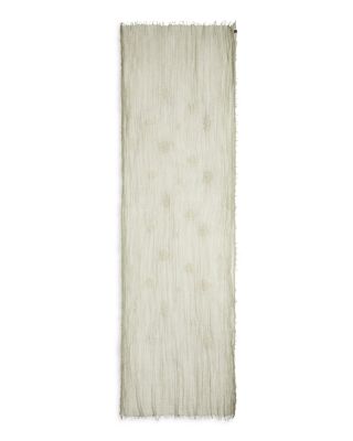 Solid Floral Embroidered Scarf - Exclusive 