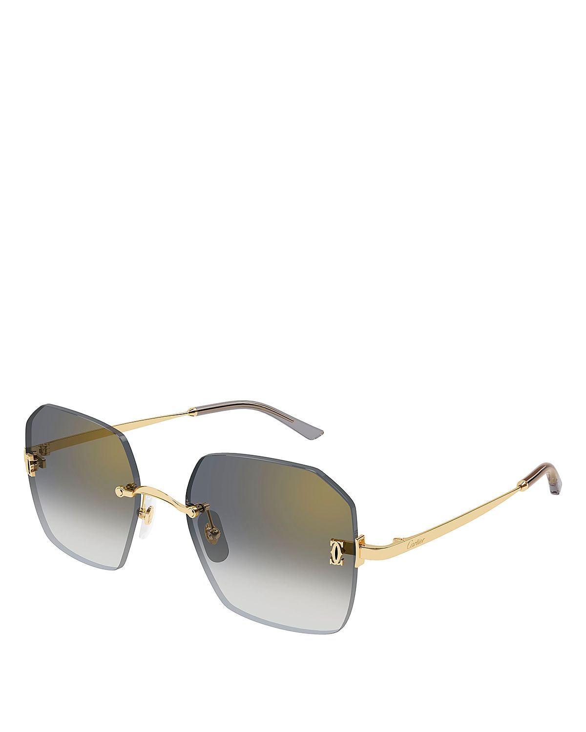 Cartier Geometric Sunglasses, 55mm