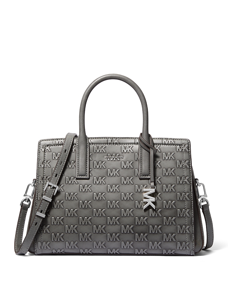 Michael Kors Laila Medium Satchel In Gray