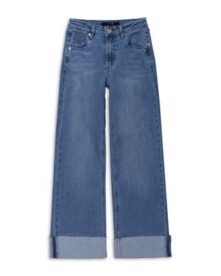Girls' Mia Wide Leg Cuffed Jeans - Big Kid