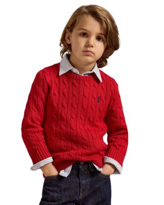 Boys' Cable-Knit Cotton Sweater - Little Kid