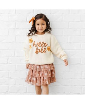 Girls' Hello Fall Knit Sweater - Baby, Little Kid, Big Kid