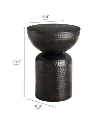 Mella Metal Hammered Side Table