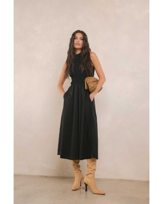 Mixed Media Midi Dress