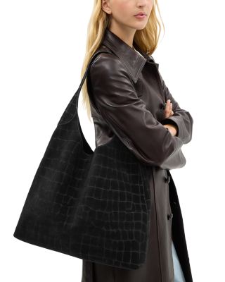 Brooklyn Croc Embossed Leather Shoulder Bag 39