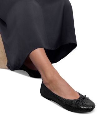 Women&#39;s Delicato Bow Sequin Ballet Flats