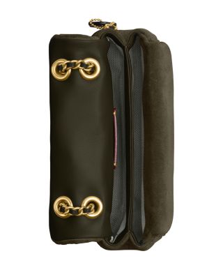 Tabby Suede Quilted Shoulder Bag 20