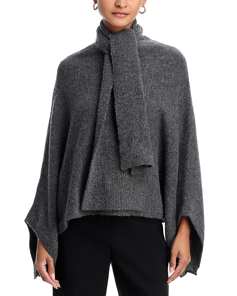 Aqua Cropped Poncho w/ Scarf – Exclusive