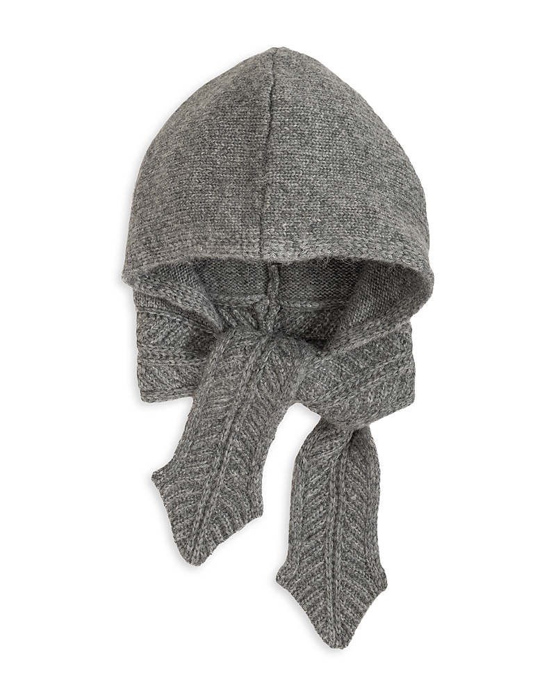 Echo Fuzzy Hood Scarf In Gray