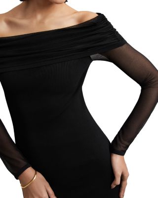 Angelica Sheer Sleeve Midi Dress