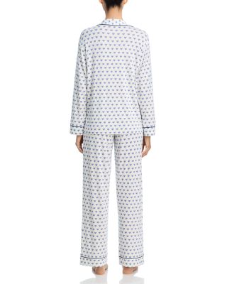 Gisele Printed Long Pajama Set in Hannukah Glow