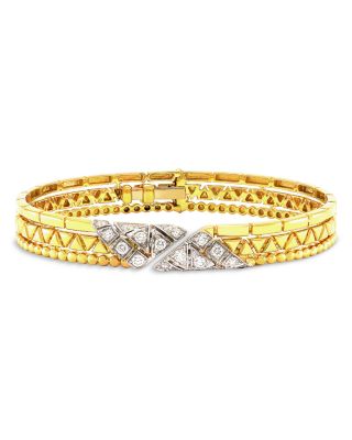 18K White & Yellow Gold Reflexion Multirow Bypass Bracelet
