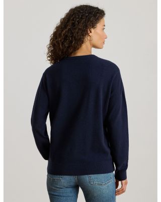 Embroidered Cashmere Crewneck Sweater