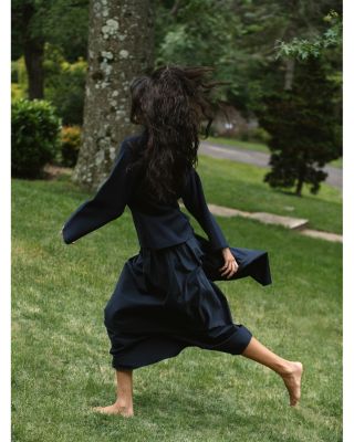 Sateen Weave Cotton Maxi Skirt