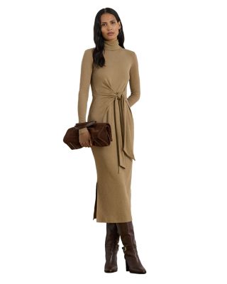 Tie Front Turtleneck Dress - Regular &amp; Petites