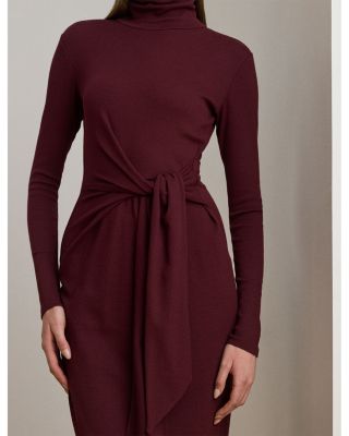 Tie Front Turtleneck Dress - Regular & Petites