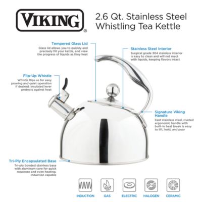 2.6 Qt Stainless Steel Whistling Kettle 