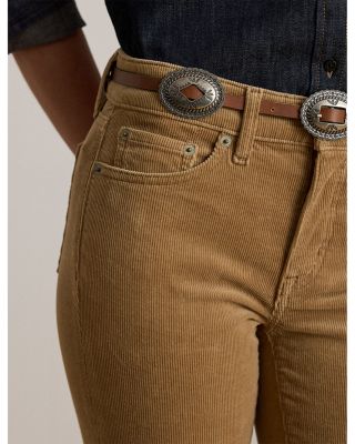 Petites Stretch Corduroy Mid Rise Straight Pant