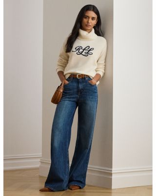 Logo Cashmere Turtleneck Sweater