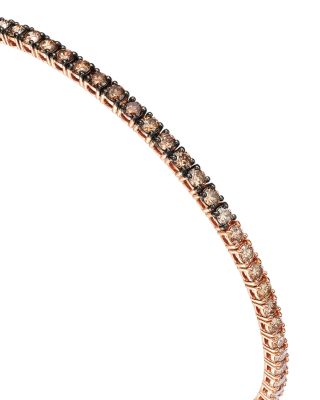 Champagne Diamond Tennis Bracelet in 14K Rose Gold, 3.0 tcw