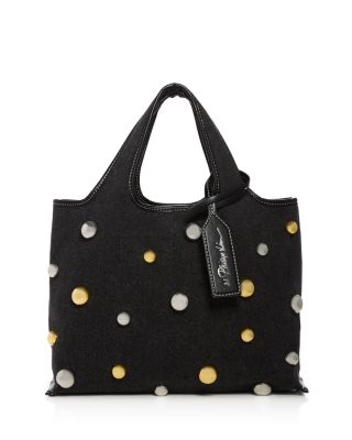 Mini Studded Denim Tote Bag