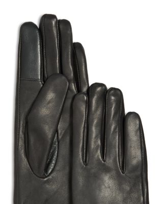 Cashmere Lined Leather Tech Gloves - Exclusive