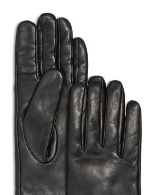 Cashmere Lined Leather Tech Gloves - Exclusive
