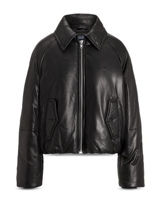 Leather Puffer Jacket