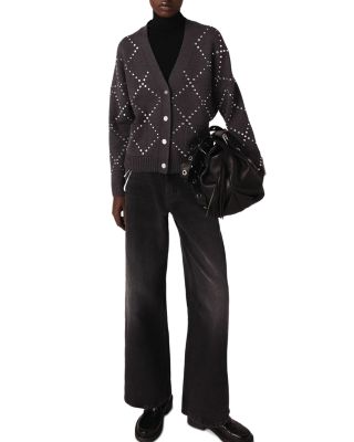 Embellished Cardigan Sweater