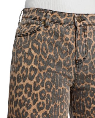 Joan Leopard Print Jeans in Natural Multi