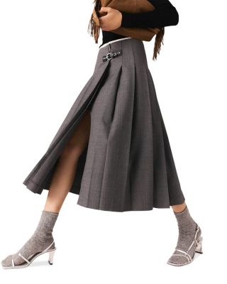 Pleated Midi Skirt