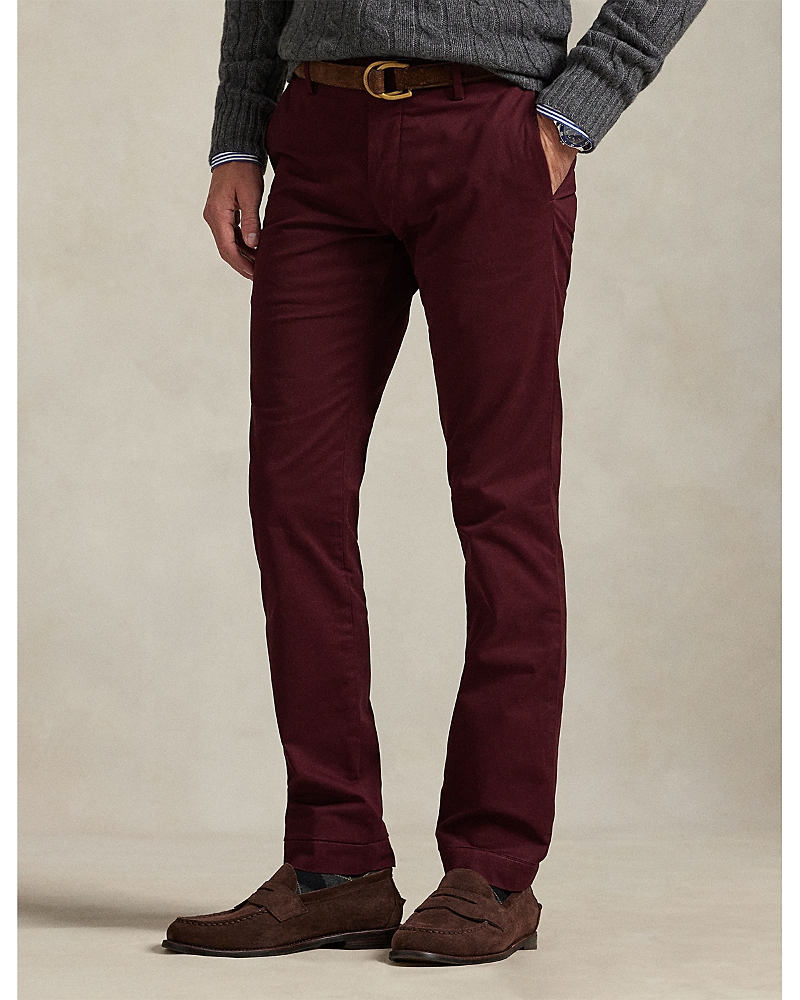 Polo Ralph Lauren Cotton Stretch Slim Fit Chino Pants In Red